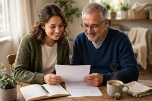 Case management in Cleveland: a support worker and client reviewing a care plan together