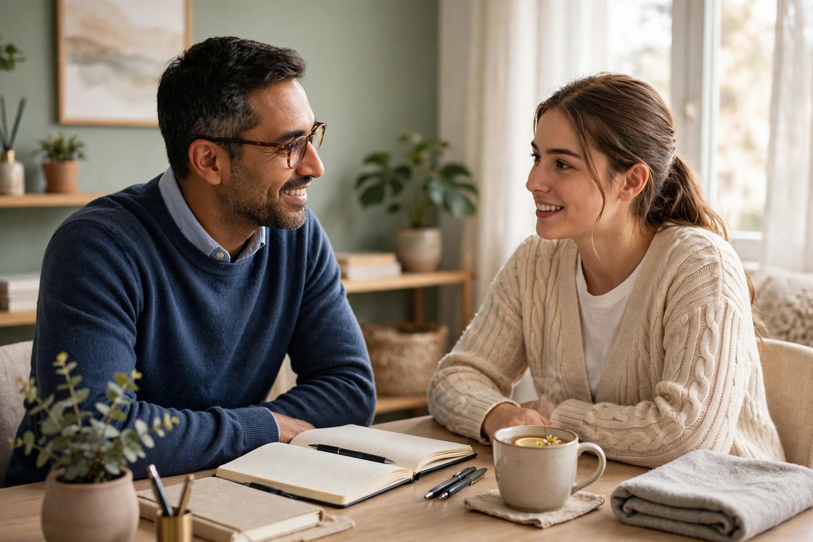 Mental health advocacy in Cleveland, supportive conversation with a counselor